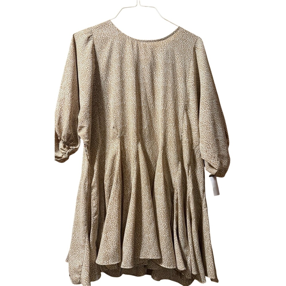 Saints & Hearts Pebble Babydoll Mini Dress Puff Sleeve SID2337D Womens Large NEW